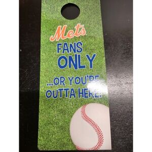 New York Mets Kids Club Member Door Hanger Mr Met Baseball Room Decor MLB